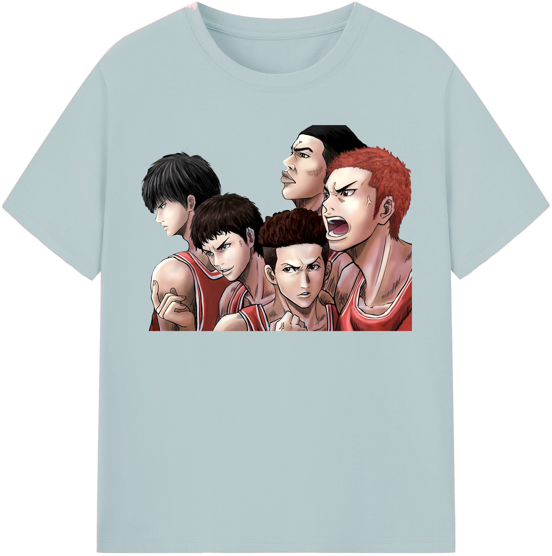 SLAM DUNK／スラムダンク 綿100％半袖Tシャツ（フロントプリント）